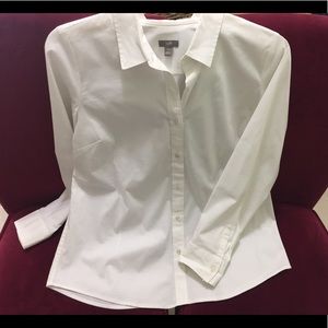 j Jill white button up blouse